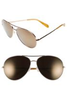 Women's Oliver Peoples Sayer 63mm Oversized Aviator Sunglasses - Gold/ Gold Bronze Mirror