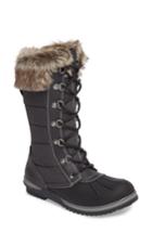 Women's Blondo Sam Faux Fur Trim Waterproof Bootie M - Black