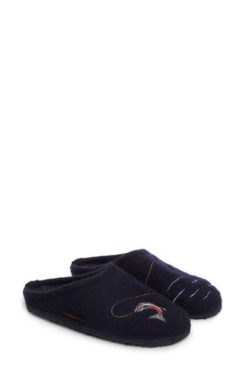 Women's Giesswein Riffle Wool Slipper Eu - Blue
