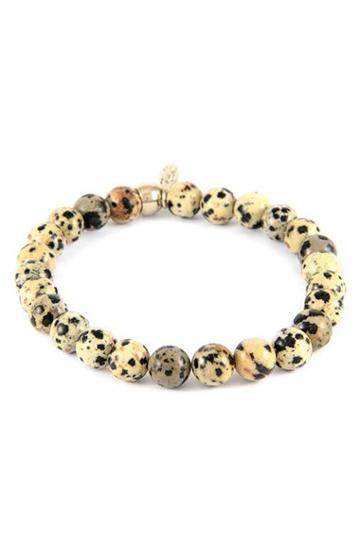 Men's Mr. Ettika Dalmatian Jasper Bead Bracelet