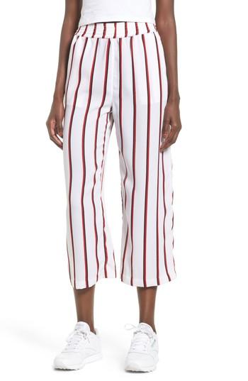 Women's Stone Row Counting Moons Stripe Culottes - Red