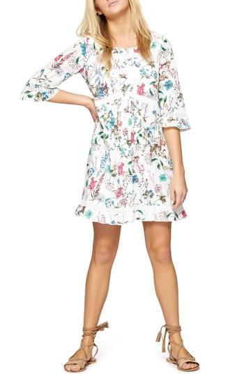 Women's Sanctuary Muscari Floral Eyelet Trim Cotton Dress - White