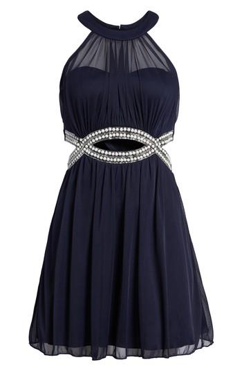Women's Speechless Embellished Cutout Minidress - Blue