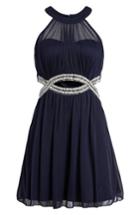 Women's Speechless Embellished Cutout Minidress - Blue