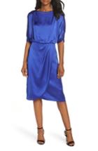 Women's Maggy London Draped Blouson Dress - Blue