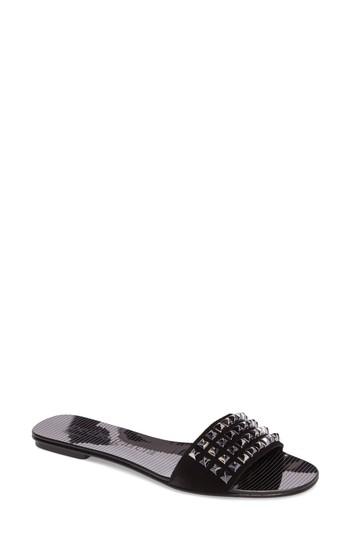 Women's Pedro Garcia Edge Studded Slide Sandal .5us / 36.5eu - Black