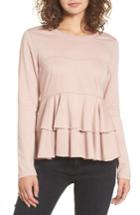 Women's Bp. Double Peplum Top - Pink