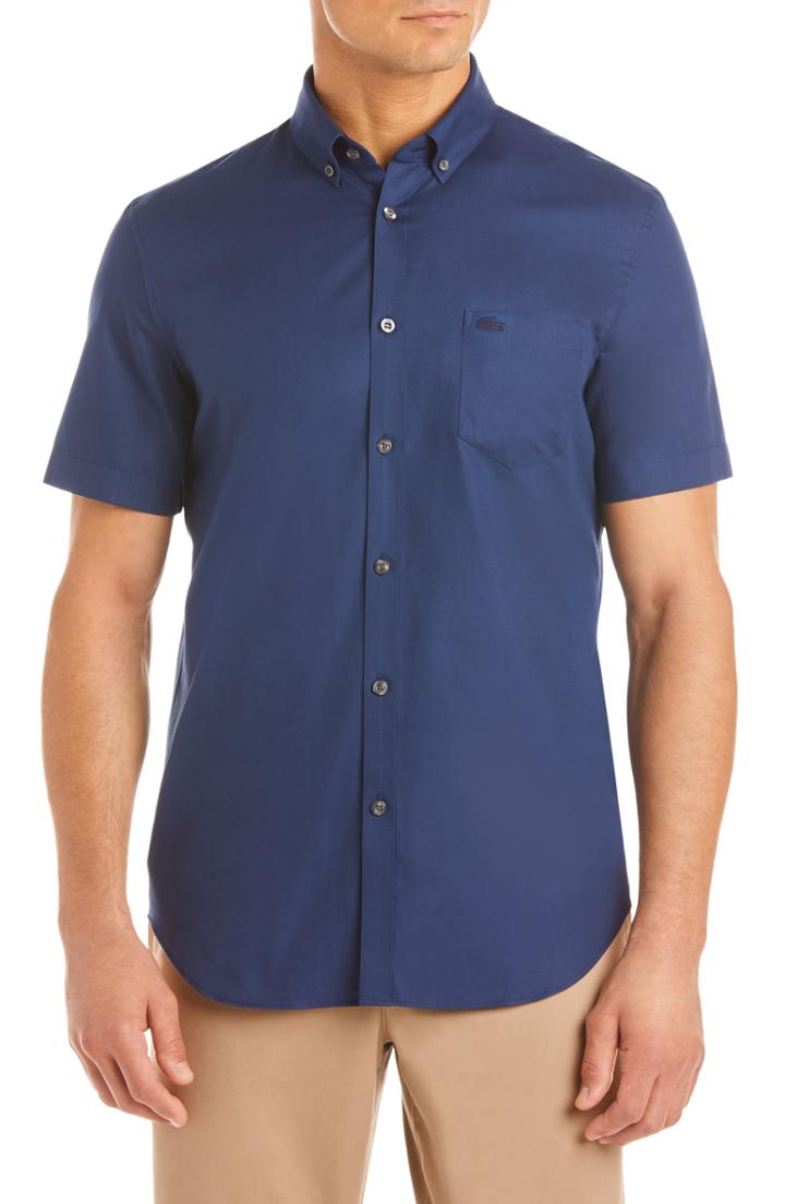 Men's Lacoste Regular Fit Pique Sport Shirt Eu - White