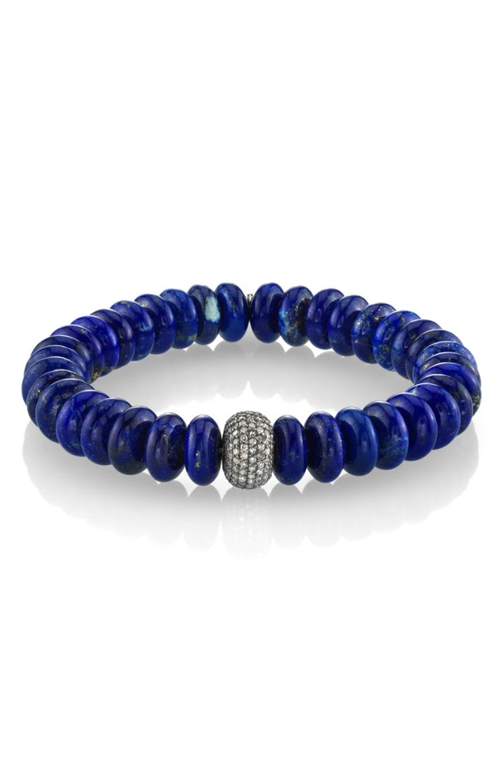 Women's Sheryl Lowe Lapis Bracelet With Pave Diamonds