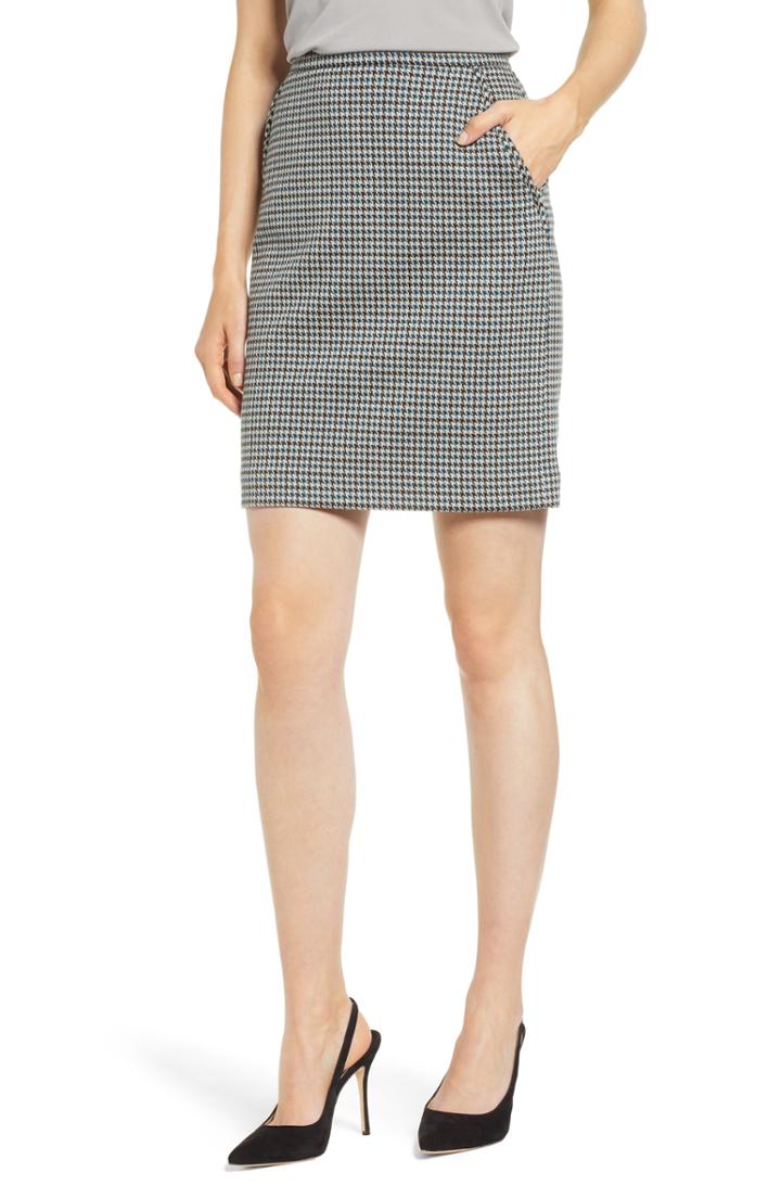 Women's Anne Klein Houndstooth Pencil Skirt