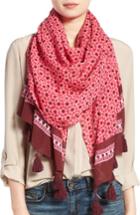 Women's Kate Spade New York Floral Tile Scarf, Size - Pink