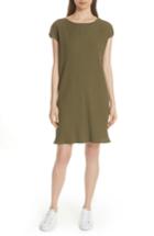 Women's Eileen Fisher Ribbed Knit Shift Dress, Size - Green