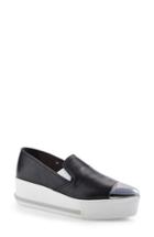 Women's Miu Miu Metal Cap Toe Platform Sneaker