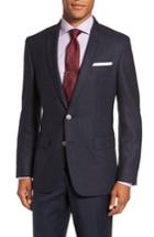 Men's Boss Hutsons Trim Fit Houndstooth Wool Sport Coat S - Blue