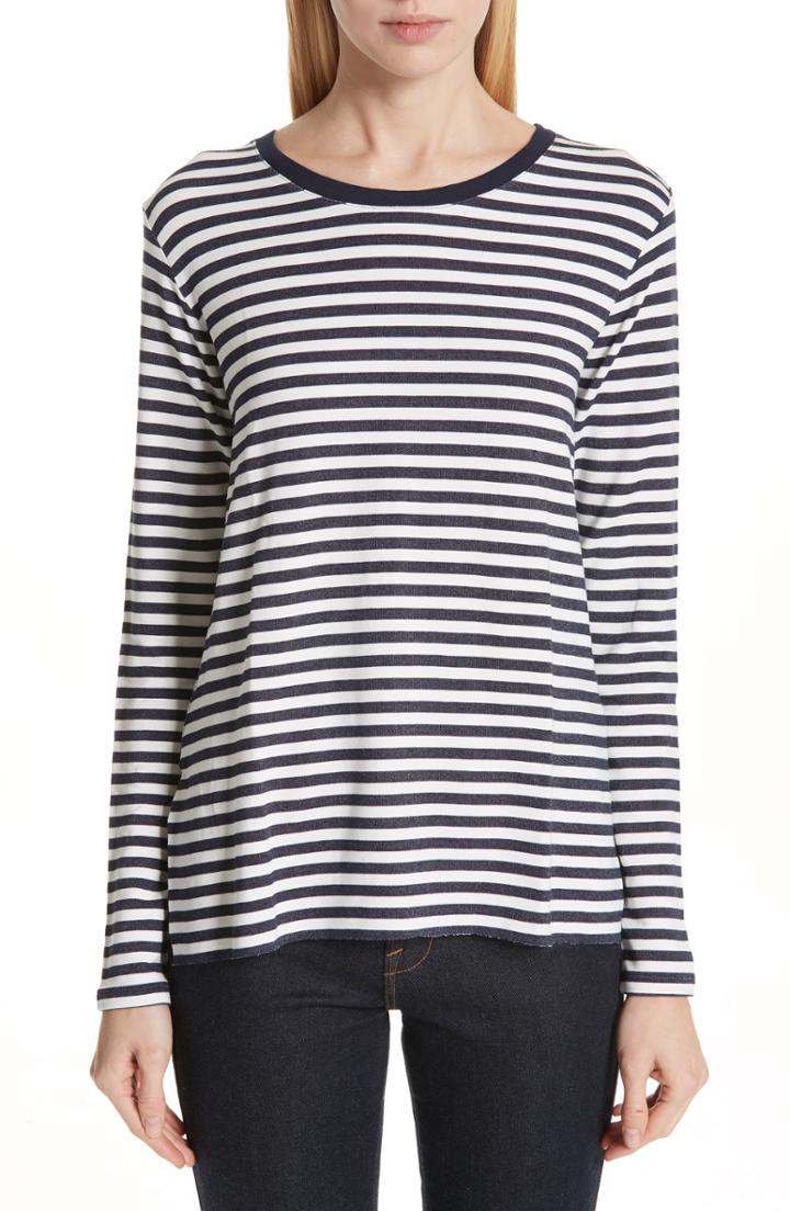 Women's Majestic Filatures Stripe French Terry Top