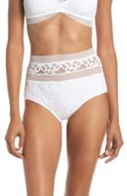 Women's Becca Captured High Waist Bikini Bottoms - White