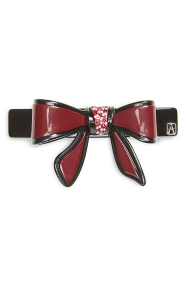 Alexandre De Paris 'tenderly Node' Bow Barrette, Size - Purple