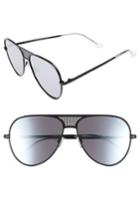 Women's #quayxkylie Iconic 60mm Aviator Sunglasses - Black/ Silver