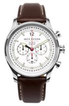 Men's Jack Mason Nautical Chronograph Leather Strap Watch, 42mm