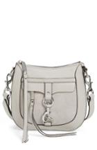 Rebecca Minkoff Dog Clip Leather & Suede Saddle Bag - Beige