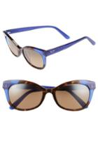 Women's Maui Jim Ilima 53mm Polarizedplus2 Cat Eye Sunglasses - Dark Tortoise/ Electric Blue