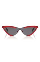 Women's Adam Selman X Le Specs The Scandal 142mm Cat Eye Sunglasses - Metallic Red