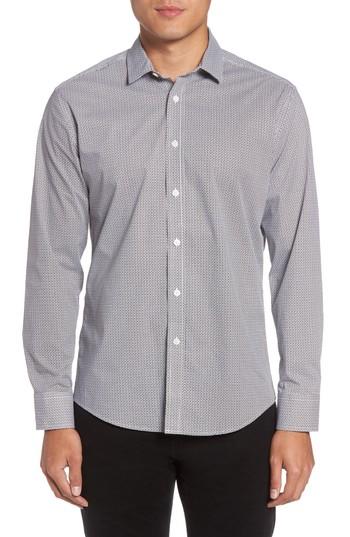 Men's Vince Camuto Trim Fit Geo Print Sport Shirt