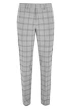 Men's Topman Check Suit Trousers X 30 - Grey