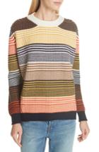 Women's & Daughter Inver Stripe Ribbed Wool & Cashmere Sweater - Brown