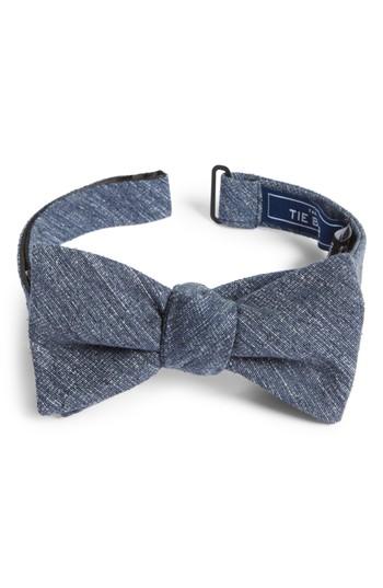 Men's The Tie Bar West Ridge Silk Bow Tie, Size - Blue