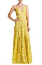 Women's Dress The Population Melina Lace Fit & Flare Maxi Dress - Yellow