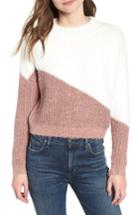 Women's Bishop + Young Diagonal Colorblock Sweater - Pink