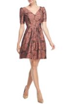 Women's Gal Meets Glam Collection Ingrid Jacquard Fit & Flare Dress - Metallic