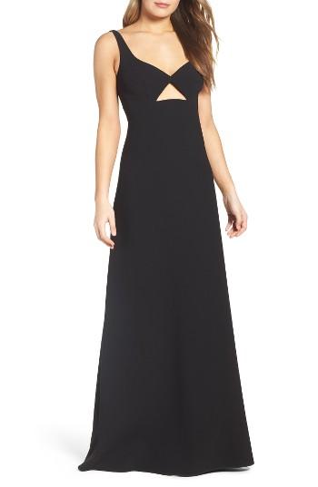Women's Jill Jill Stuart Cutout Crepe Gown - Black