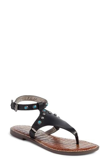Women's Sam Edelman Galena Studded Sandal M - Black
