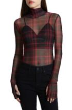 Women's Afrm Zadie Semi Sheer Turtleneck - Red