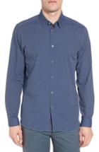 Men's Ted Baker London Holic Trim Fit Geometric Sport Shirt (m) - Blue