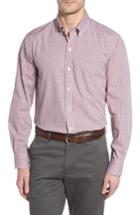 Men's Cutter & Buck Easton Non-iron Plaid Sport Shirt, Size - Red