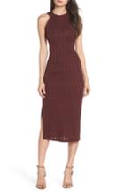 Women's Nsr Alisa Knit Midi Dress - Burgundy