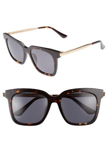 Women's Diff Bella 52mm Polarized Sunglasses - Tortoise/ Grey