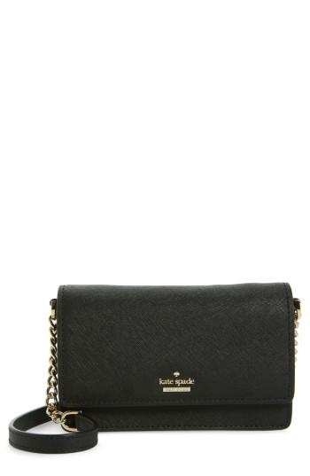 Women's Kate Spade New York Cameron Street - Shreya Leather Crossbody Bag - Black