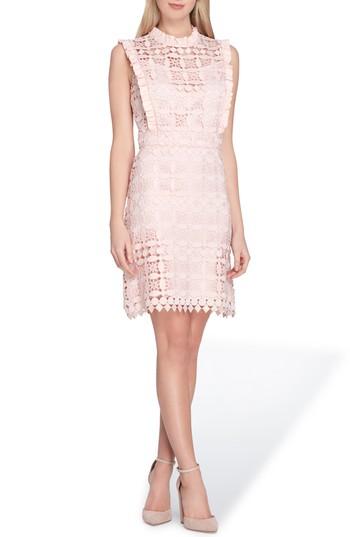 Women's Tahari High Neck Lace Sheath Dress
