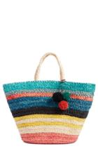 Nordstrom Stripe Woven Cornhusk Tote -