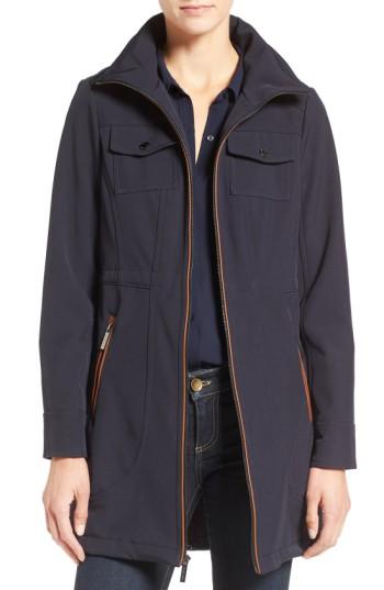 Petite Women's Michael Michael Kors Softshell Anorak P - Blue