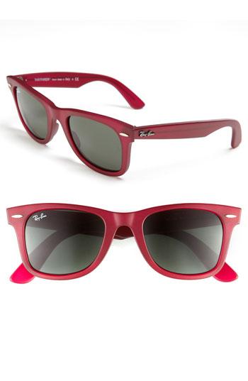 Ray-ban 'classic Wayfarer' 50mm Sunglasses Matte Red/