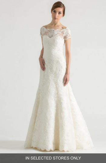 Women's Sareh Nouri Clara Low Back Lace Gown, Size In Store Only - Ivory