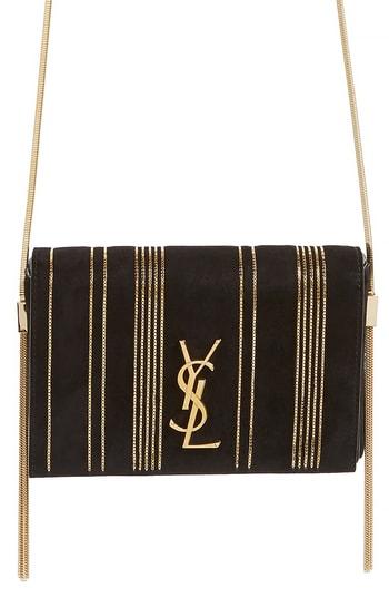 Saint Laurent Small Kate Chain Leather Shoulder Bag - Black