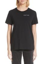 Women's Off-white Quotes Casual Tee, Size - Black