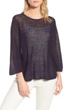 Women's Eileen Fisher Organic Linen Blend Sweater - Purple
