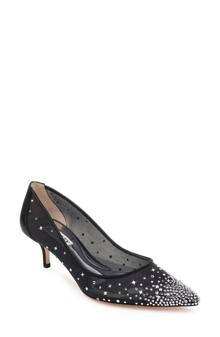 Women's Badgley Mischka Felicity Crystal Embellished Pump M - Black